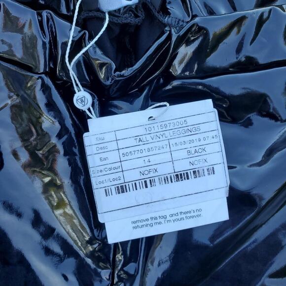 NWT Missguided vinyl leggings rave goth emo punk cosplay - Picture 2 of 3